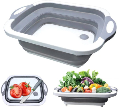 4-In-1 Multi-Board Basket Outdoor Camp Basins Cutting Board