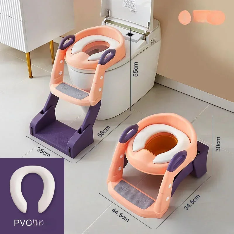 Multi-functional Foldable Baby Toilet Training Ladder