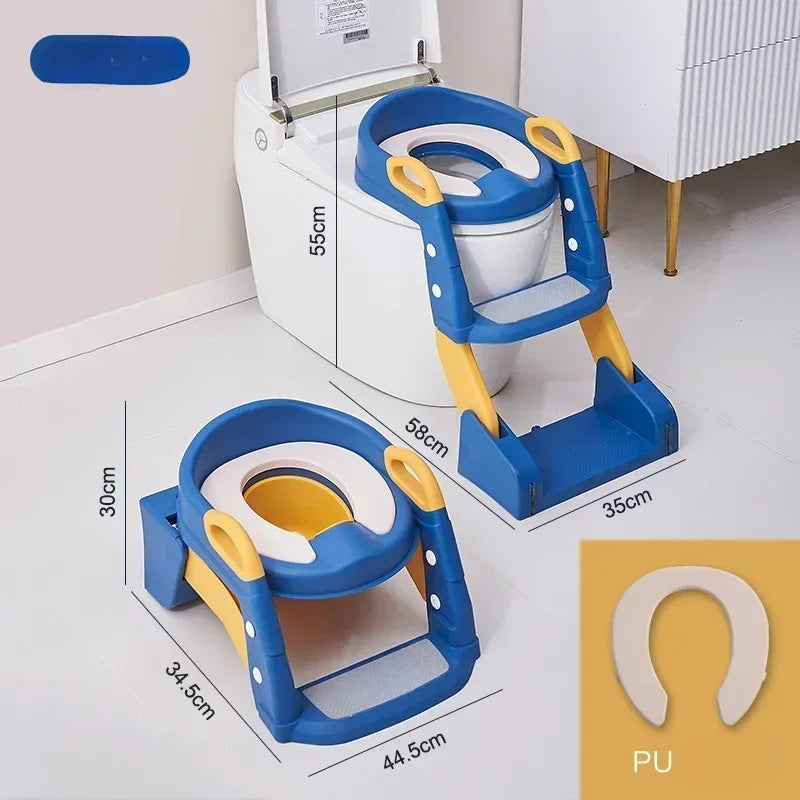 Multi-functional Foldable Baby Toilet Training Ladder