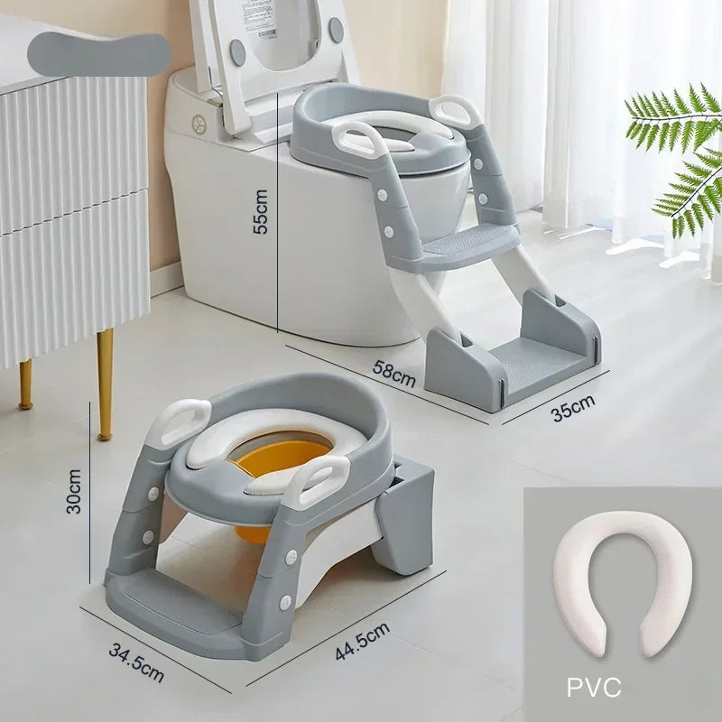 Multi-functional Foldable Baby Toilet Training Ladder