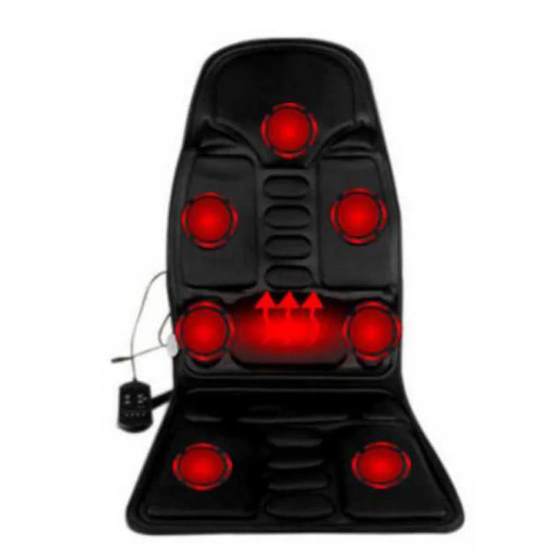 Car Home Office Full-Body Cushion Heat 7 Motors Vibrate Mat Massager