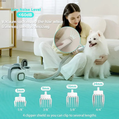 Pet Grooming Kit Vacuum Dog Grooming Clippers Pet Hair Remover