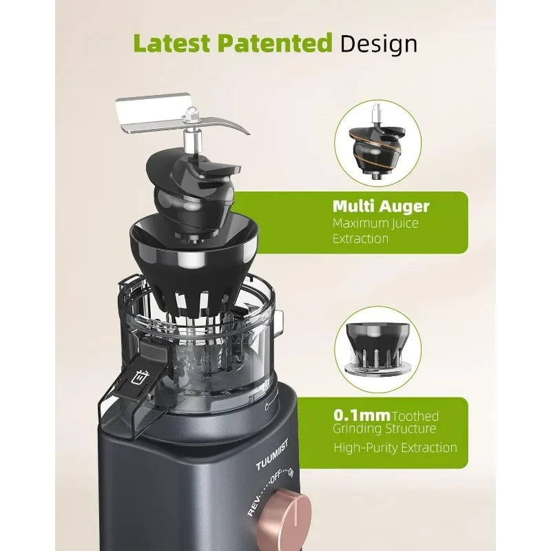 Bottle-Masticating Juicer Machines for Fruits and Veggies