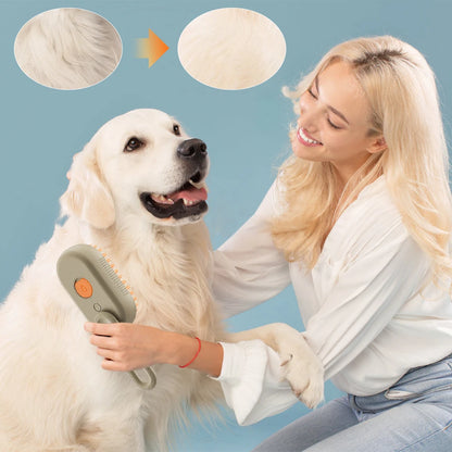 3in1 Water Dog Electric Spray Pet Steam Brush