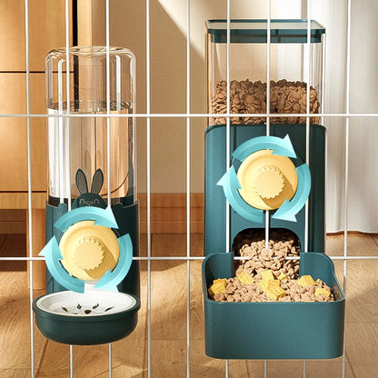 Automatic Pet Bowls Cage Hanging Feeder