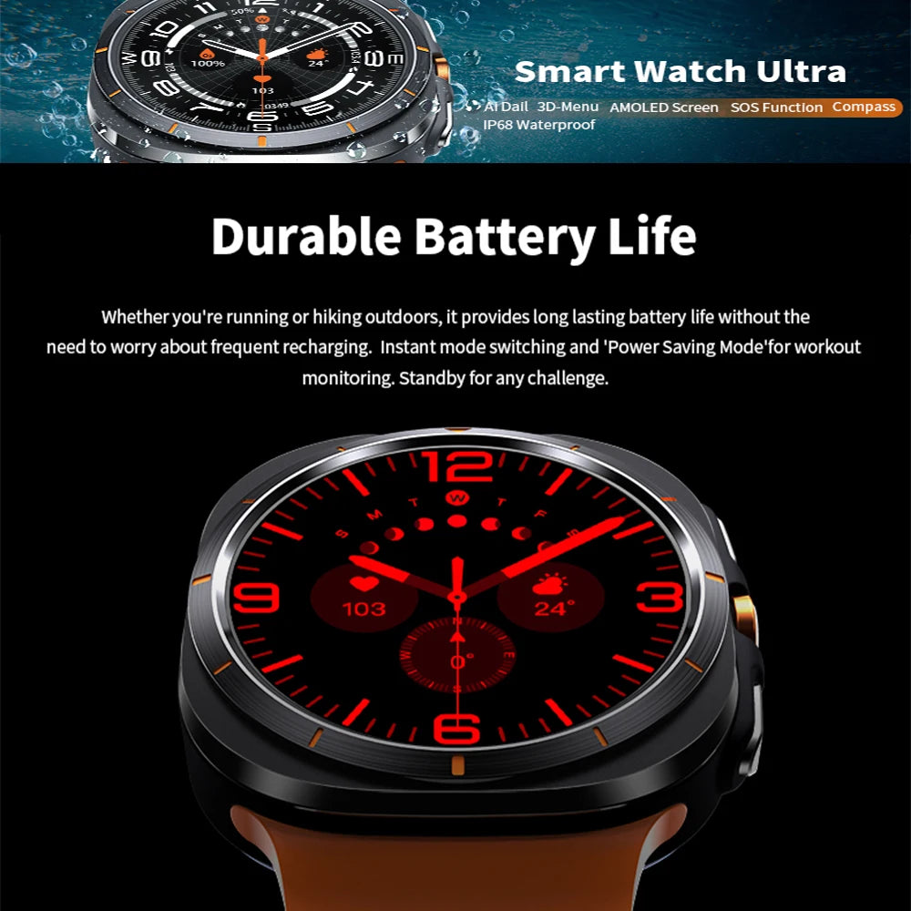 Watch Ultra AMOLED Compass Smart Watch