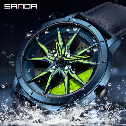 Luxury Hot Sell Car Rimm Rotating Wheel Dial Watch