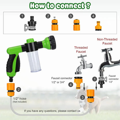 8 in 1 Pet Bath Cleaning Shower Gun