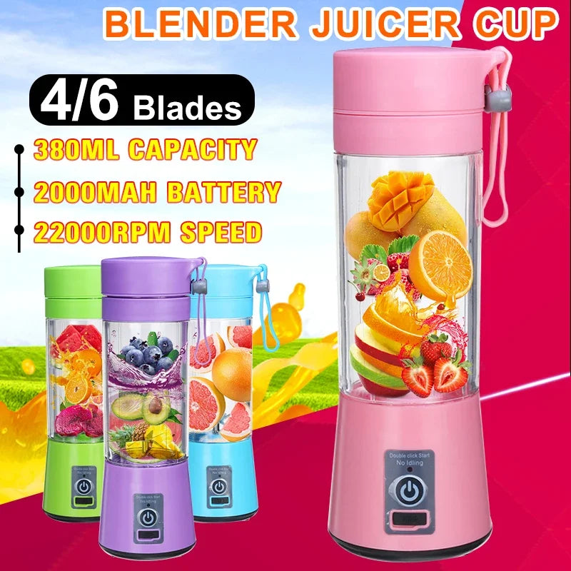 Home USB Rechargeable Portable Electric Fruit Juicer