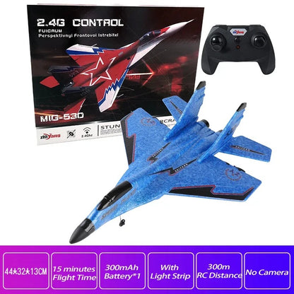 Remote control RC plane with 7 colour LED lights .